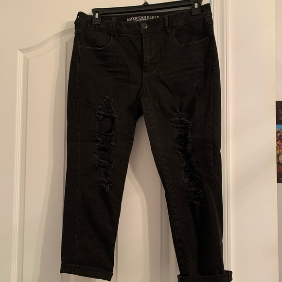 Black Capri American Eagle Jeggings